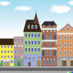 Viele schöne Häuser