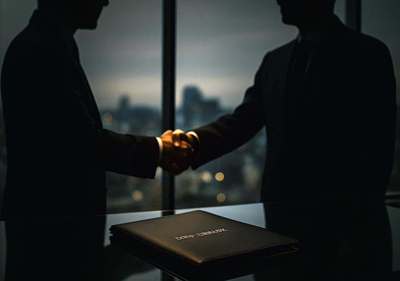 Immobilie Off-Market Direktverkauf Deal (Handschlag) Symbolfoto